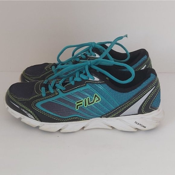 FILA | Women's DLS Foam Running Shoes Green Teal Black Size 8.5 - Picture 3 of 9